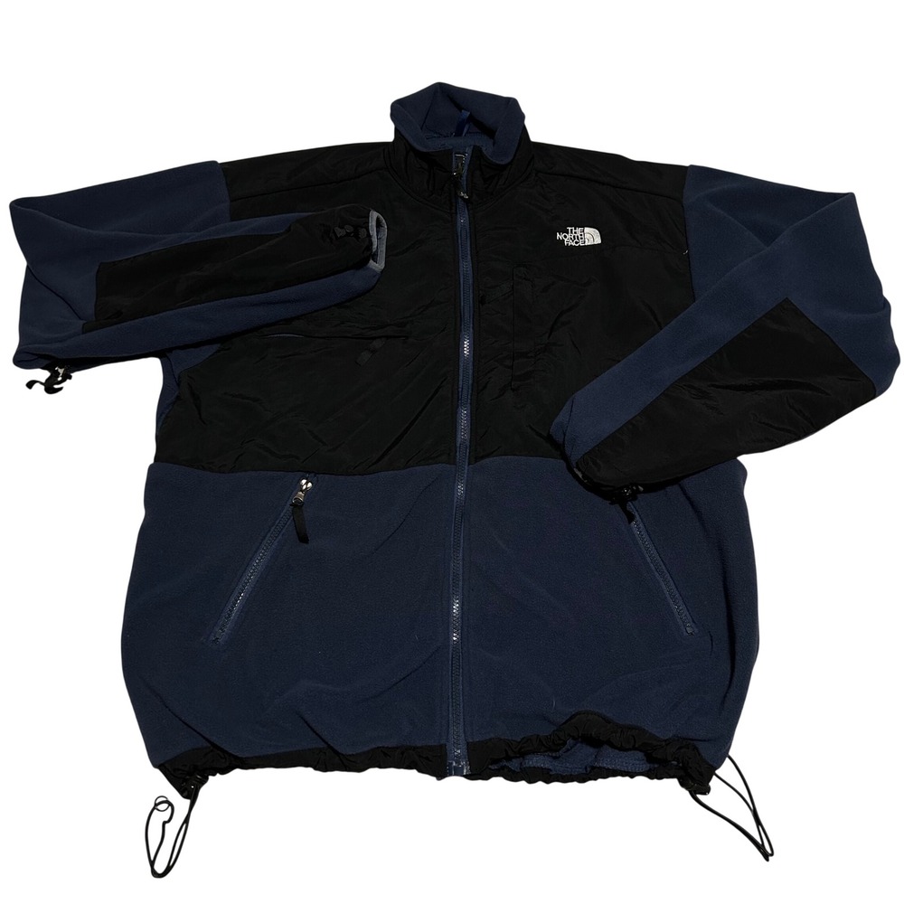 The North Face Denali Jacket Mens XXXL Navy Blue Black Full Zip Fleece 1576